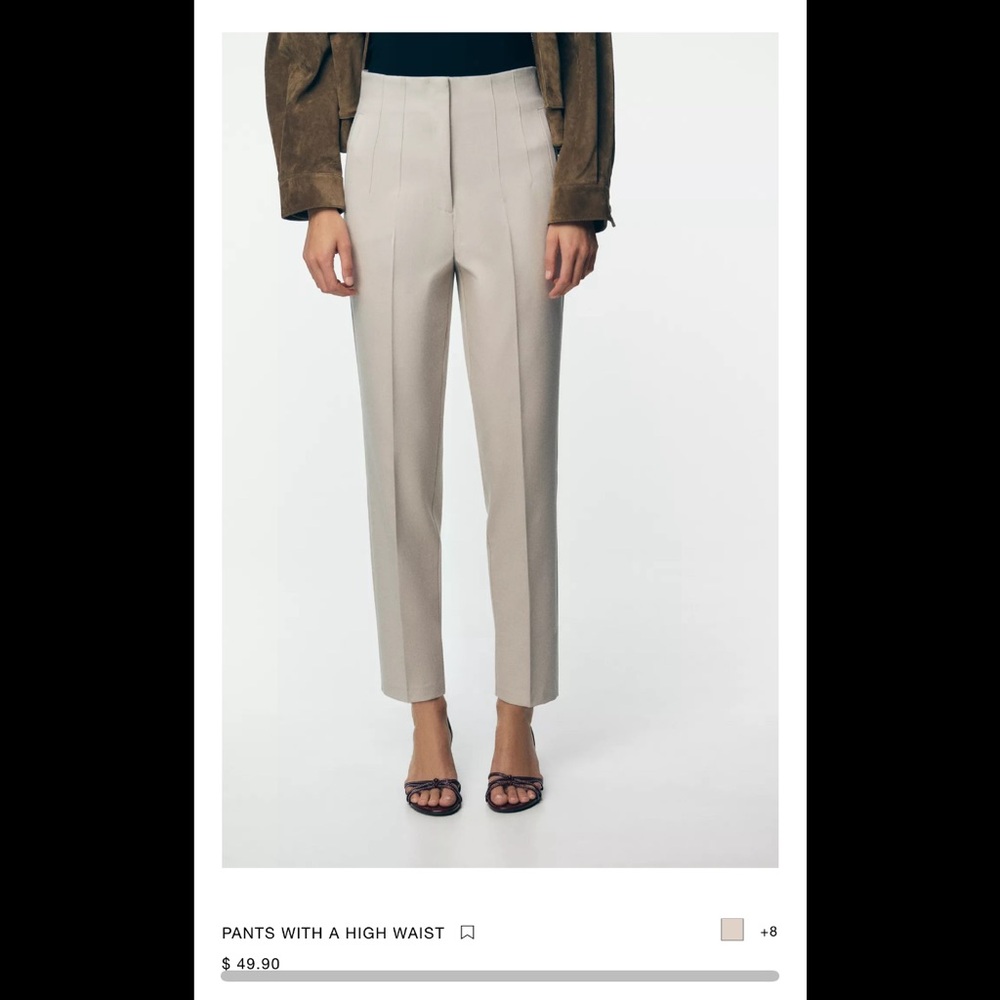 Zara Blue High Waist Trousers